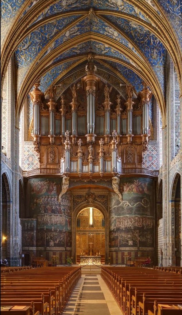 albi kathedrale kirchenschiff und orgel