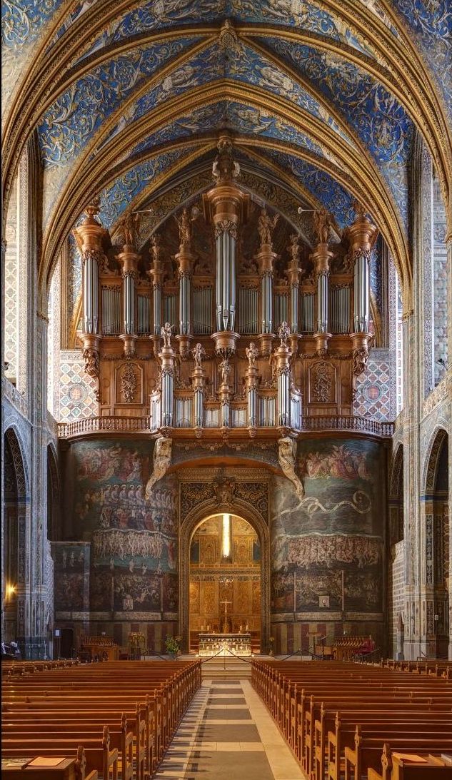 albi kathedrale kirchenschiff und orgel